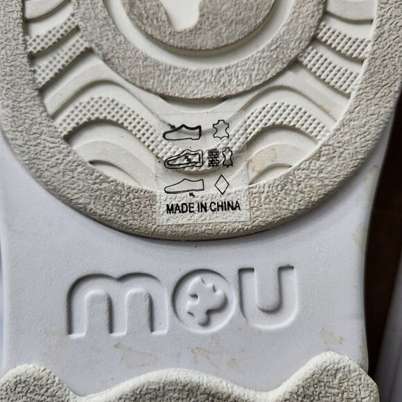 Mou Fringe Logo Suede Leather Bootie Size 38 - Picture 7 of 8